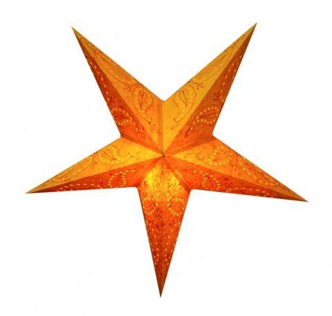 Светильник Звезда картонная 5 лучей ORANGE PAISLEY EMBD. 2504018964 фото