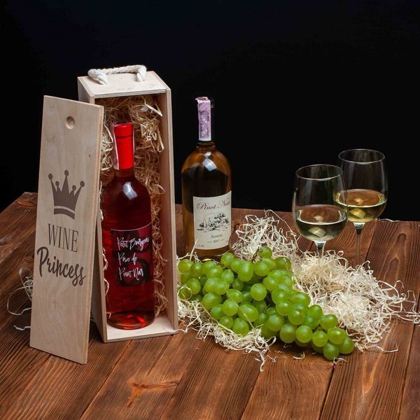 Коробка для вина на одну бутылку "Wine princess", англійська BD-box-06 фото