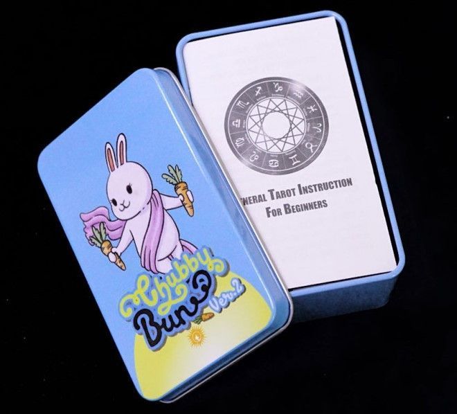 Карты Таро Пухлой Булочки Chubby Bunny Tarot в металлической коробке 2515654131 фото
