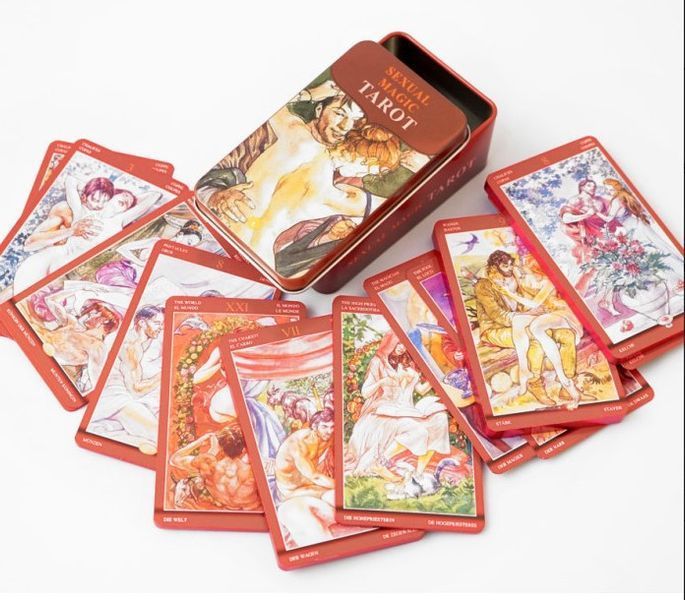 Карти Таро Магія Насолода Sexual Magic Tarot у металевій коробці 2569389143 фото