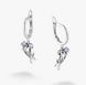 Серьги подвески с птицами серебряные Соловейко Lavender 925 Zirkon 261-S25-5282s фото 1
