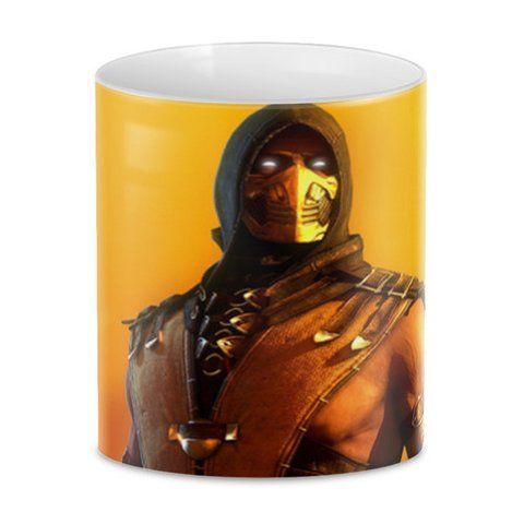 Кружка GeekLand Mortal Kombat Мортал Комбат скорпион желтый фон MK.02.33 MK.02.33 фото