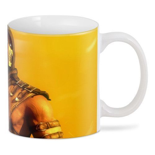 Кухоль GeekLand Mortal Kombat Мортал Комбат скорпіон жовтий фон MK.02.33 MK.02.33 фото