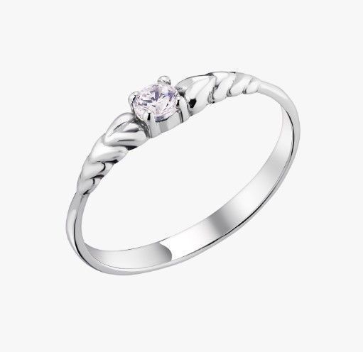 Кольцо серебряное с фианитом Презент 925 Rhodium 17 размер 2564746427 фото