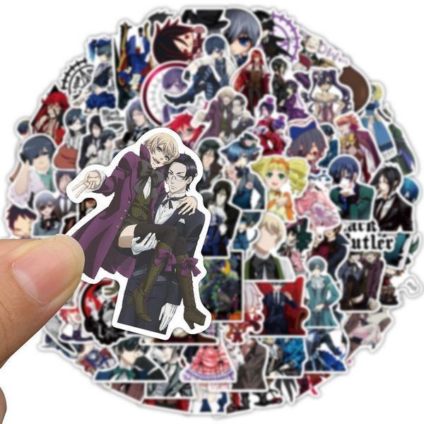 Стикерпак Темный дворецкий Набор наклеек GeekLand Black Butler 100 штук 2881874809 фото
