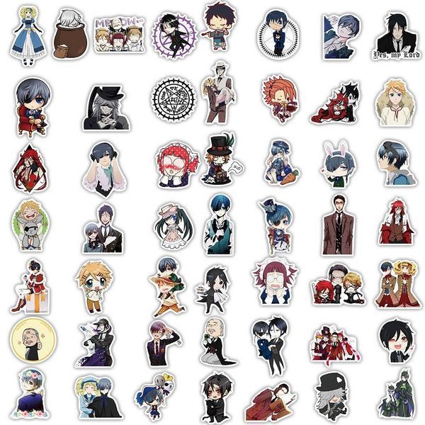 Стикерпак Темный дворецкий Набор наклеек GeekLand Black Butler 100 штук 2881874809 фото