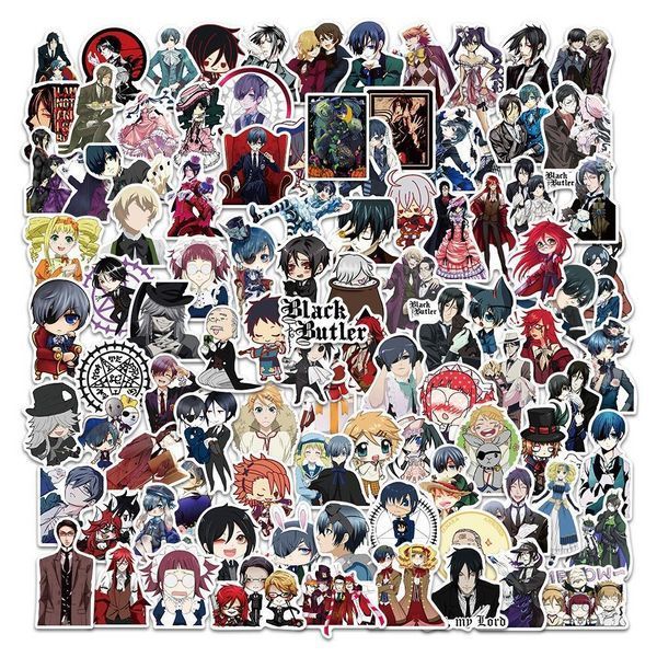 Стикерпак Темный дворецкий Набор наклеек GeekLand Black Butler 100 штук 2881874809 фото