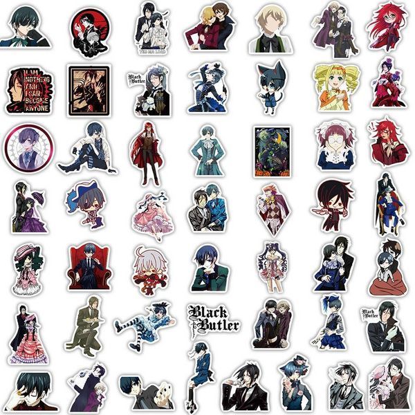 Стикерпак Темный дворецкий Набор наклеек GeekLand Black Butler 100 штук 2881874809 фото