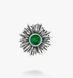 Брошка-значок Соняшник Emerald срібна 925 211-S04-0216b фото 1