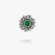 Брошка-значок Соняшник Emerald срібна 925 211-S04-0216b фото 2