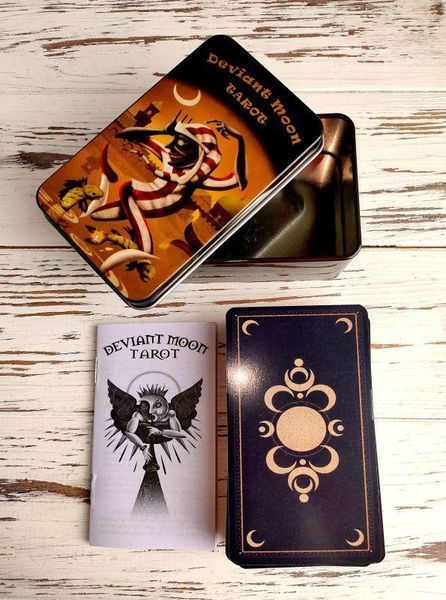 Карти Таро Божевільного Місяця Deviant moon Tarot в металевій коробці 2514174183 фото