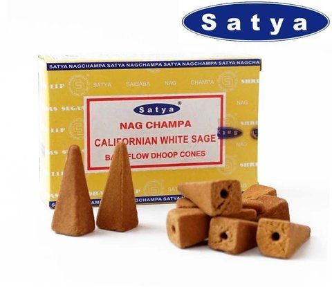 Satya Back Flow cones WHITE SAGE Біла шавлія 2569391475 фото