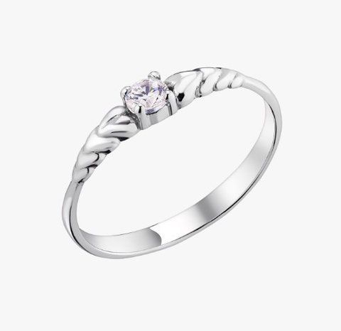 Кільце срібне з фіанітом Презент 925 Rhodium 18 розмір 2564746428 фото