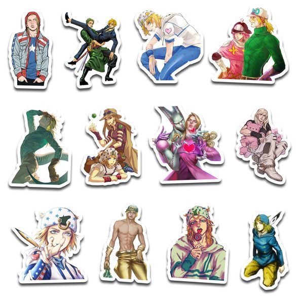 Стикерпак Набор наклеек GeekLand ДжоДжо Гонка Стальной шар JoJo Steel Ball Run 45 штук SP JJ 02 SP JJ 02 фото