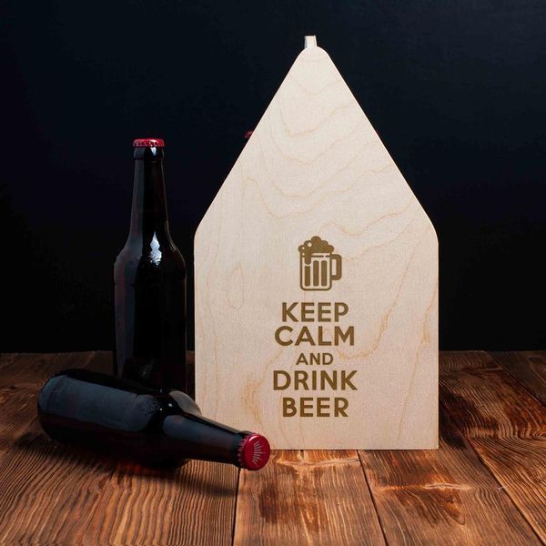 Ящик для пива "Keep calm and drink beer" для 6 бутылок, англійська BD-beerbox-07 фото