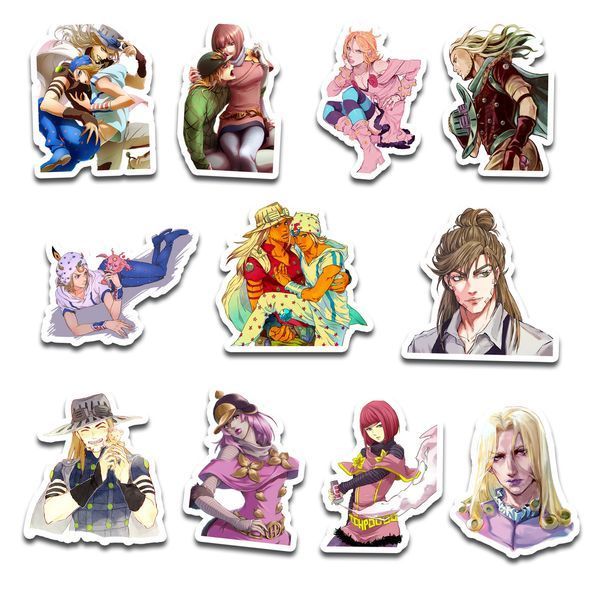 Стикерпак Набор наклеек GeekLand ДжоДжо Гонка Стальной шар JoJo Steel Ball Run 45 штук SP JJ 02 SP JJ 02 фото