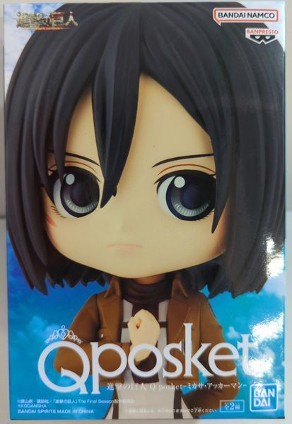 Фигурка Bandai Spirits Q posket Микаса Аккерман Mikasa Ackerman Атака Титанов&nbsp;Attack on titan 14 см BS MA AOT BS MA AOT A фото
