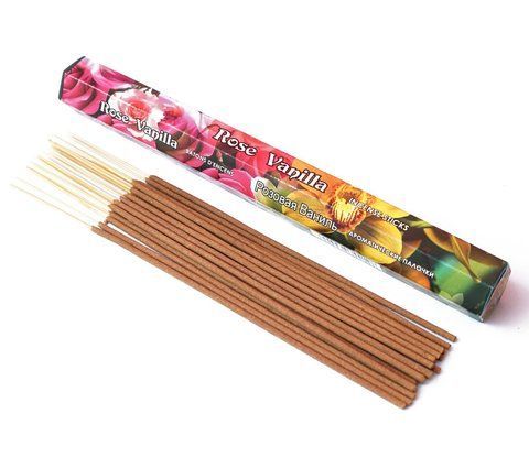 Ароматичні палички Троянда Ваніль Ayurvedic Rose Vanilla 2813006624 фото