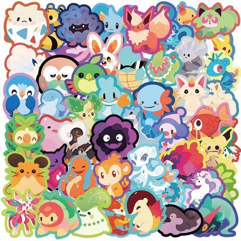 Стікерпак Покемон Набір наклейок GeekLand Pokemon 50 штук 2881880178 фото
