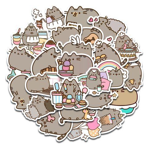 Стікерпак Набір наклейок GeekLand Пушин Pusheen 45 штук SP P 01 SP P 01 фото