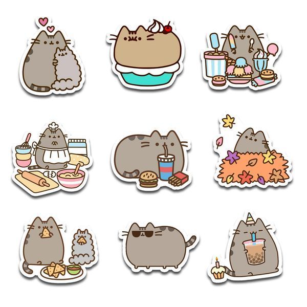 Стикерпак Набор наклеек GeekLand Пушин Pusheen 45 штук SP P 01 SP P 01 фото