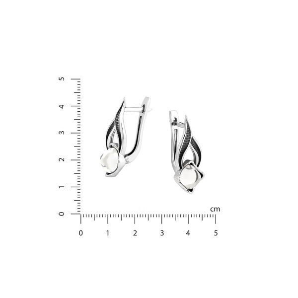 Серьги Листочек Вербочки Crystal 925 187-S09-5155s фото