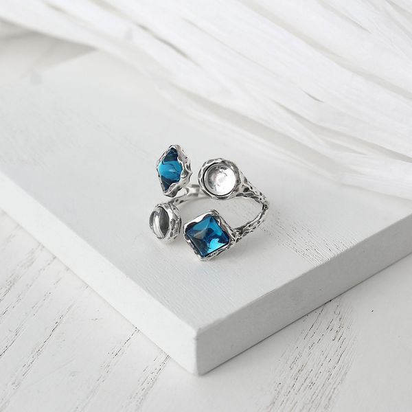 Кольцо Лириды mix Dark Aquamarine 925 19.5 68-11102S05-5054k фото
