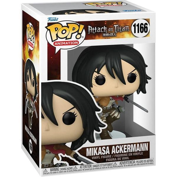 Фігурка Funko Pop Фанко Поп Мікаса Mikasa Ackerman w/Swords Атака титанів Attack on Titan 10 см AT K 1166 AT M 1166 фото