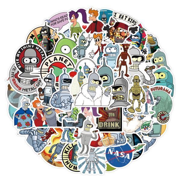 Стікерпак Футурама Набір наклейок GeekLand Futurama 55 штук X501 2940352115 фото