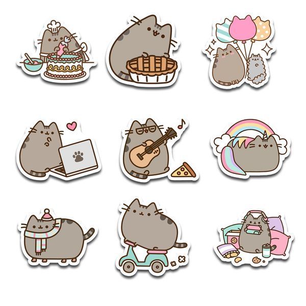 Стикерпак Набор наклеек GeekLand Пушин Pusheen 45 штук SP P 01 SP P 01 фото