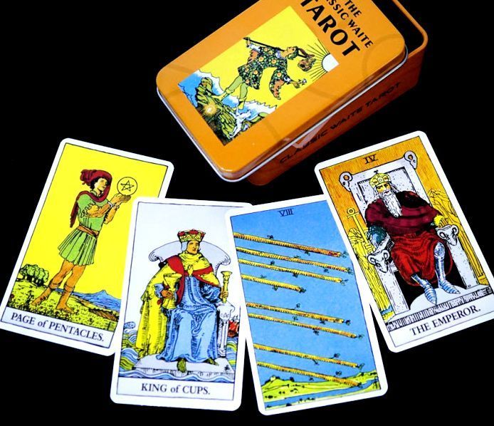 Карти Таро Райдера-Вейта Classic Waite Tarot у металевій коробці 2515654134 фото
