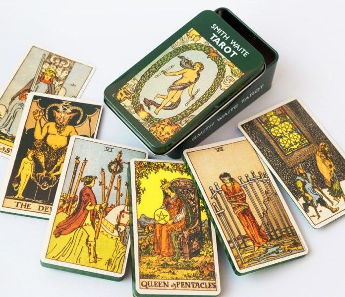 Карти Таро Сміта-Вейта Smith-Waite Tarot у металевій коробці 2569389146 фото