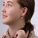 Серьги Листочек Вербочки Crystal 925 187-S09-5155s фото 5