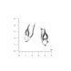Серьги Листочек Вербочки Crystal 925 187-S09-5155s фото 2