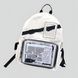 Рюкзак стильный Белый с прозрачными отсеками&nbsp;Stylish Backpack White 43x33 2797017159 фото 1