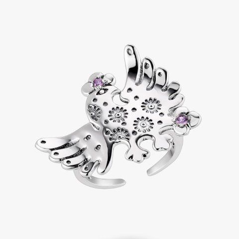 Кольцо серебряное этническое Дивоптах Amethyst 925 17-18 размер 2688820218 фото