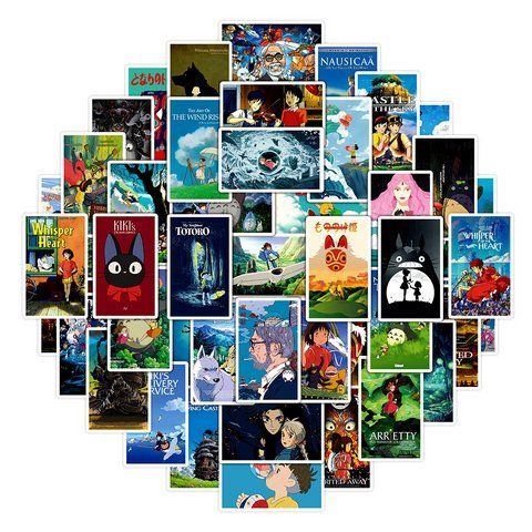 Стікерпак Набір наклейок GeekLand Роботи Хаяо Міядзакі Тоторо Hayao Miyazaki 50 штук 2881880164 фото