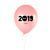 Шарик надувной "2019", Рожевий, Pink HK-shar-33 фото