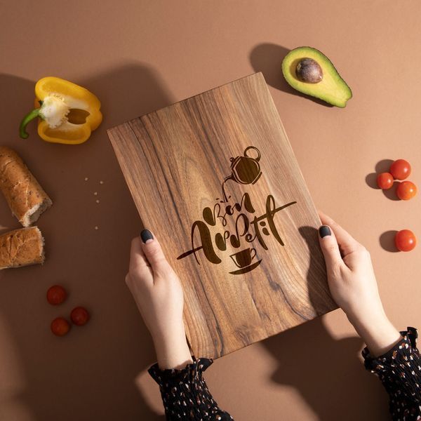 Дошка обробна S "Bon Appetit" з горіха., French BD-wd-123 фото