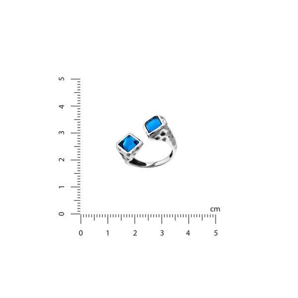 Кольцо Лириды Duo Dark Aquamarinel 925 154-S05-5144k фото