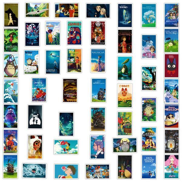Стикерпак Набор наклеек GeekLand Работы Хаяо Миядзаки Тоторо Hayao Miyazaki 50 штук 2881880164 фото