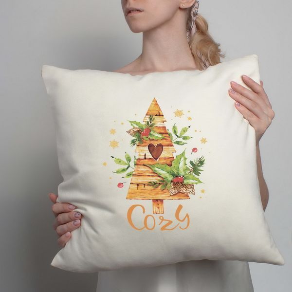 Подушка "Cozy", Бежевий, англійський 2603875876 фото