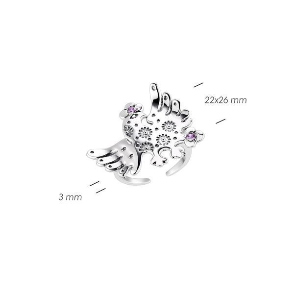 Кольцо серебряное этническое Дивоптах Amethyst 925 17-18 размер 2688820218 фото