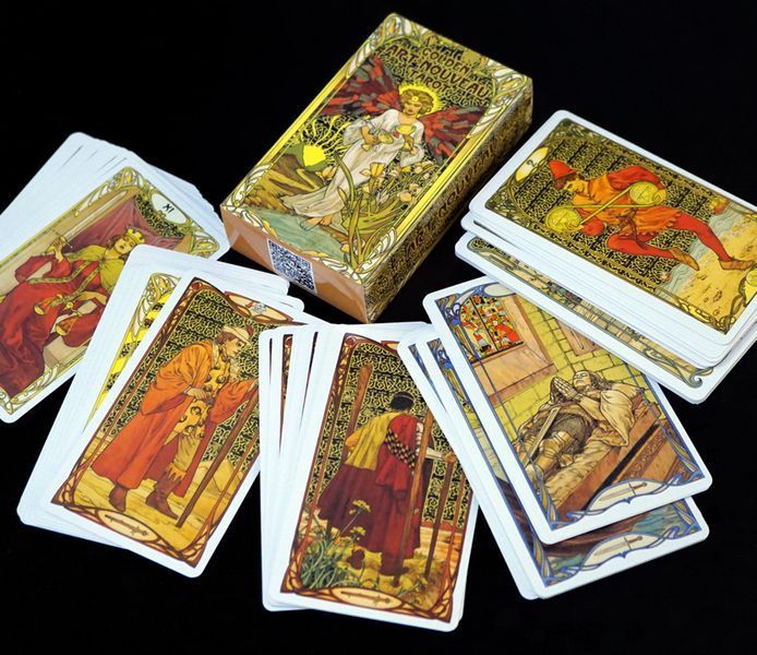 Карти Таро Уейт Арт Нуво (Golden Art Nouveau Tarot) 8.8х5.5 см 3177185744 фото