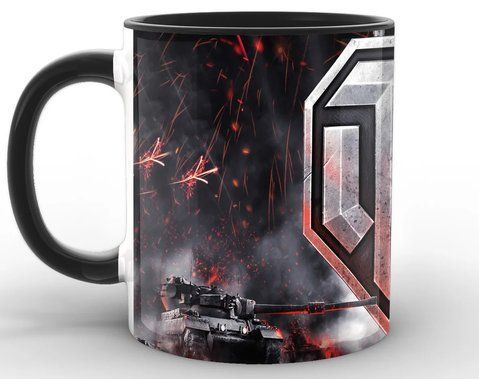 Кружка World of Tanks Мир танков лого WT.02.006 Черный.723 WT.02.006 фото