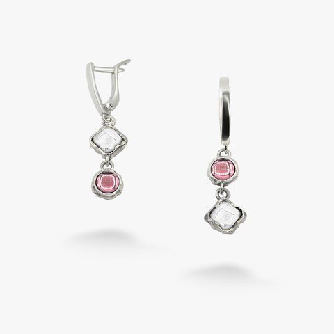 Сережки Ліриди mix Light Amethyst 925 70-S01-5065s фото