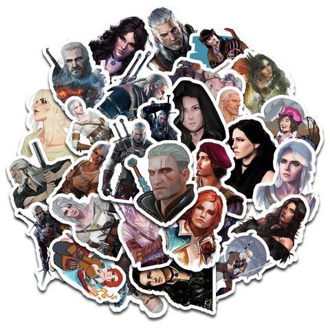 Стікерпак Набір наклейок GeekLand Відьмак The Witcher 45 штук SP TW 01 SP TW 01 фото