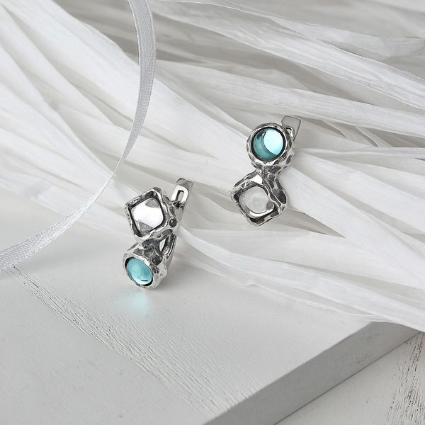 Сережки срібні Ліриди Aqua Bohemia 925 7-11104S006-5011s фото