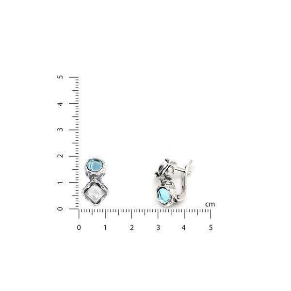 Сережки срібні Ліриди Aqua Bohemia 925 7-11104S006-5011s фото