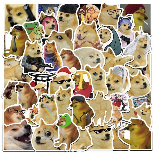 Стикерпак мем с Сиба-Ину Доге Набор наклеек GeekLand Doge 50 штук 2881874812 фото